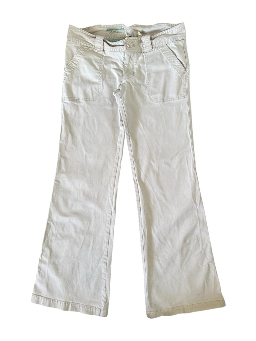 Abercrombie & Fitch Vintage Low Rise Flare Khaki Pants Y2K Size 6